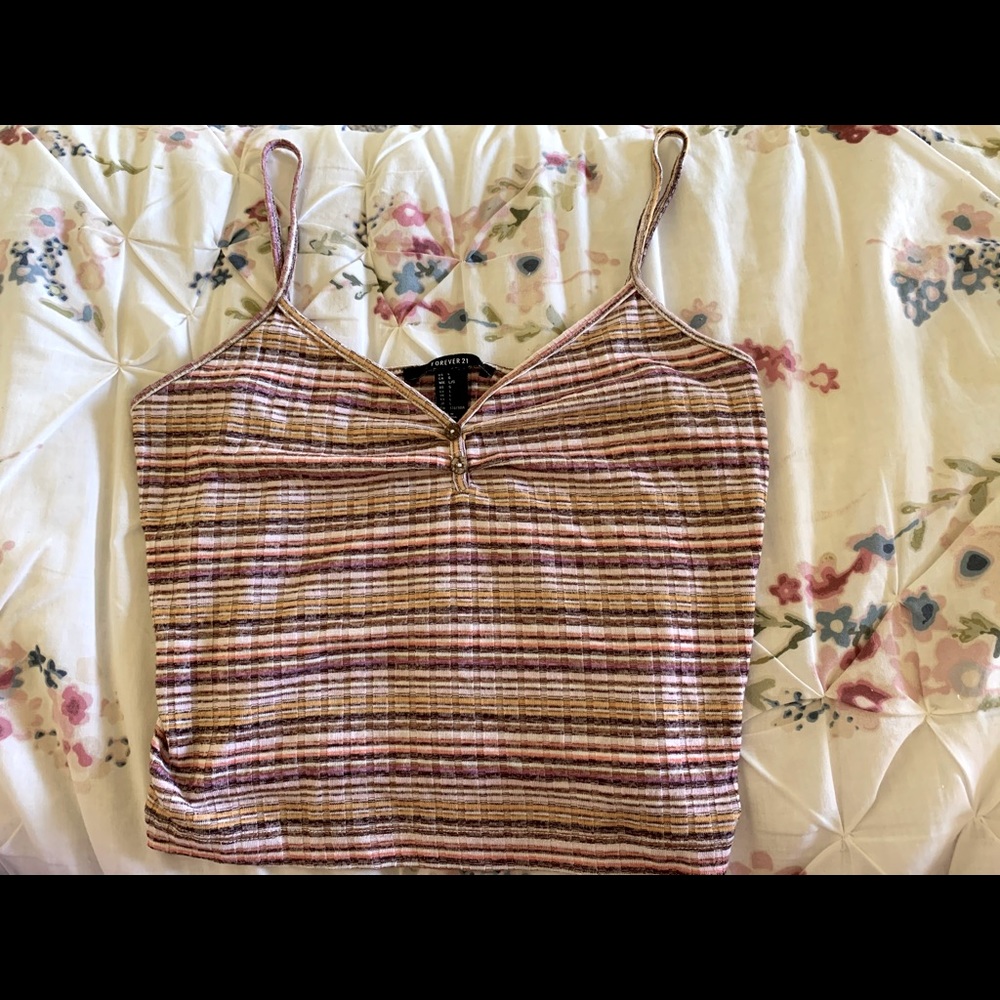 Forever 21 Striped Tank Top (L)